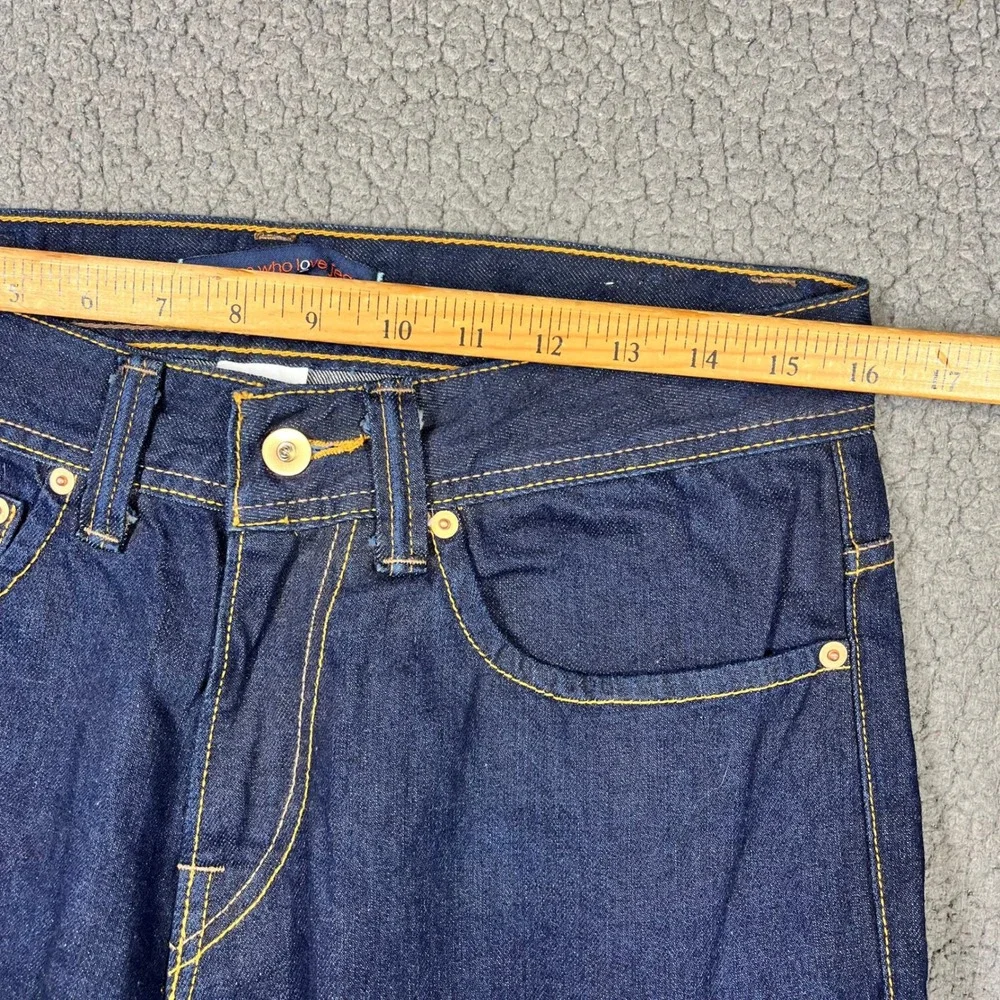One Culture Raw Selvedge Mens Denim Jeans Indigo Straight Leg Dark Wash 32x35